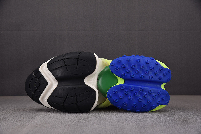 BALMAIN NEOPRENE AND LEATHER UNICORN LOW-TOP SNEAKERS