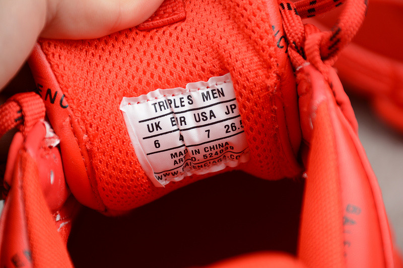 Ba*len*cia*ga triple s sneakers (red with logo) 524039 w2fa1 7632