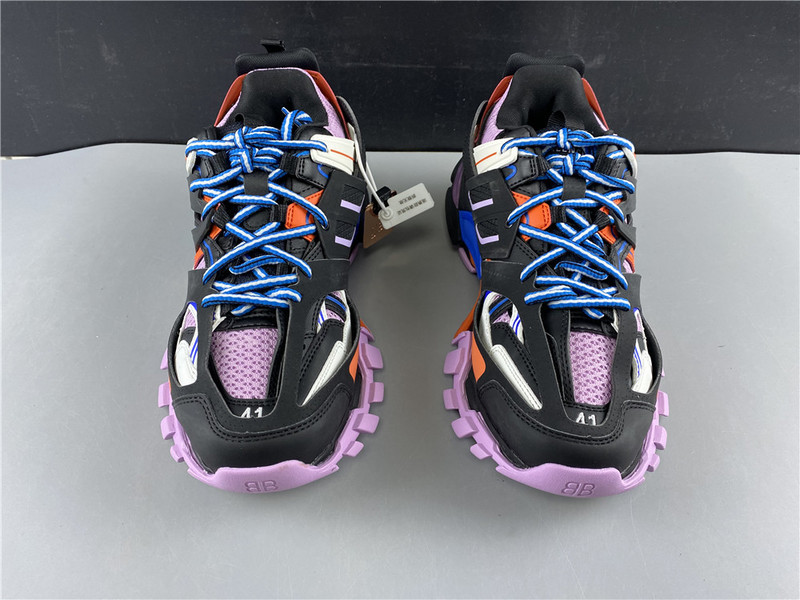 Ba*len*cia*ga tess s. gomma sneakers black pink and orange blue 542023 w1gc1 1054