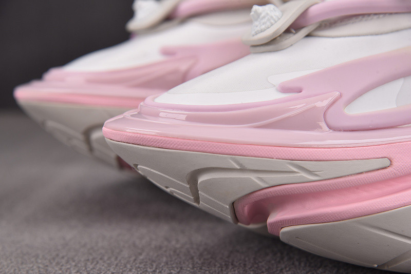 BALMAIN NEOPRENE AND LEATHER UNICORN LOW-TOP SNEAKERS