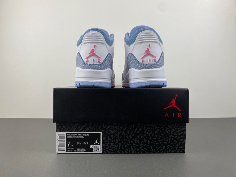 Air Jordan 3 GS "White/Cobalt Bliss" HQ0784-101