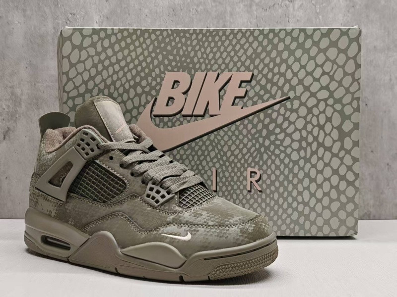 Nigel Sylvester x AJ 4 Army Green Mamba Shoes Sneakers – nk0004631
