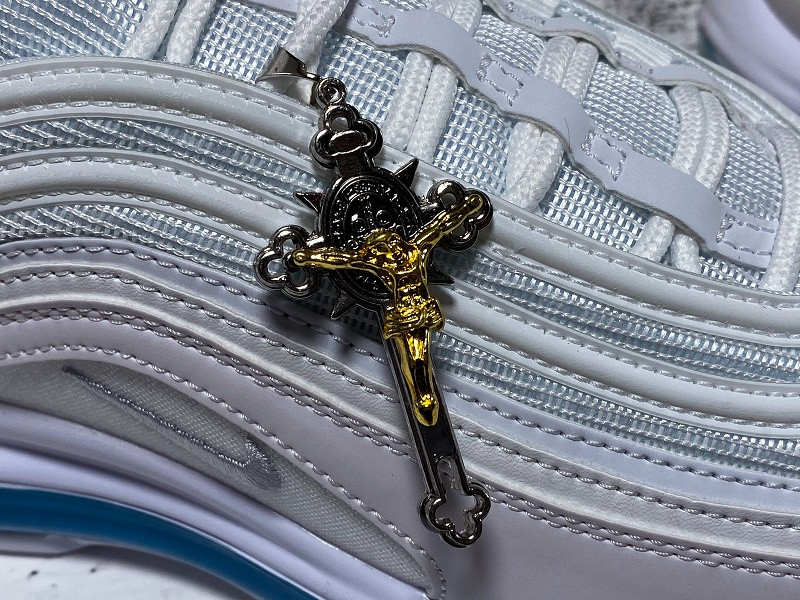 NIKE AIR MAX 97 MSCHF X INRI JESUS SHOES 921826-101JSUS
