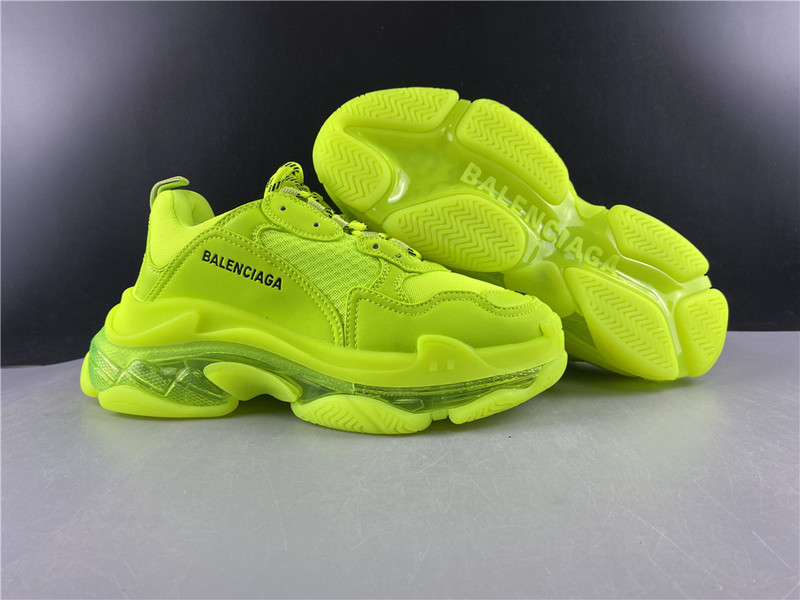 Ba*len*cia*ga triple s trainers clear sole flourescent green 541624 w2ff1 3720