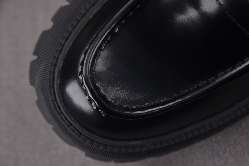 Ba1en*iaga tractor leather loafers in black