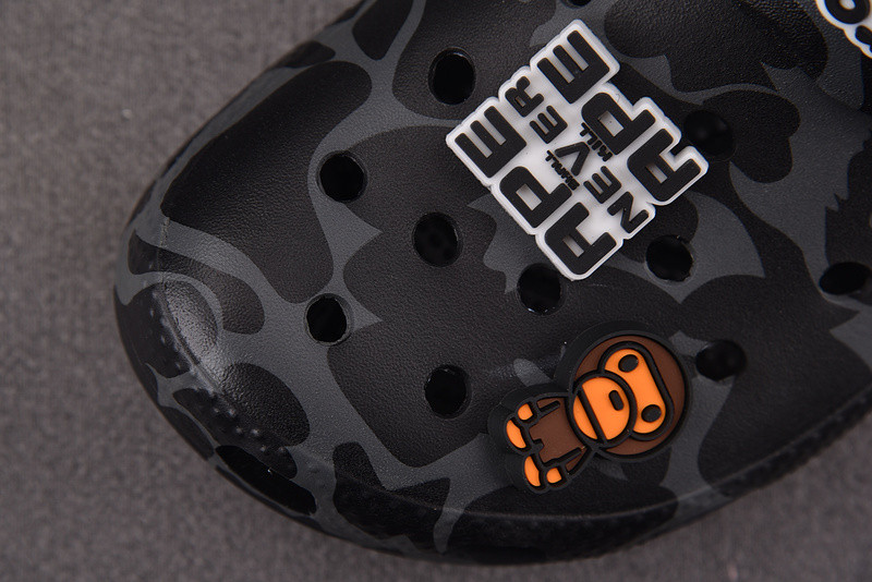 bape x Cr*0*s classic clog “black camo”