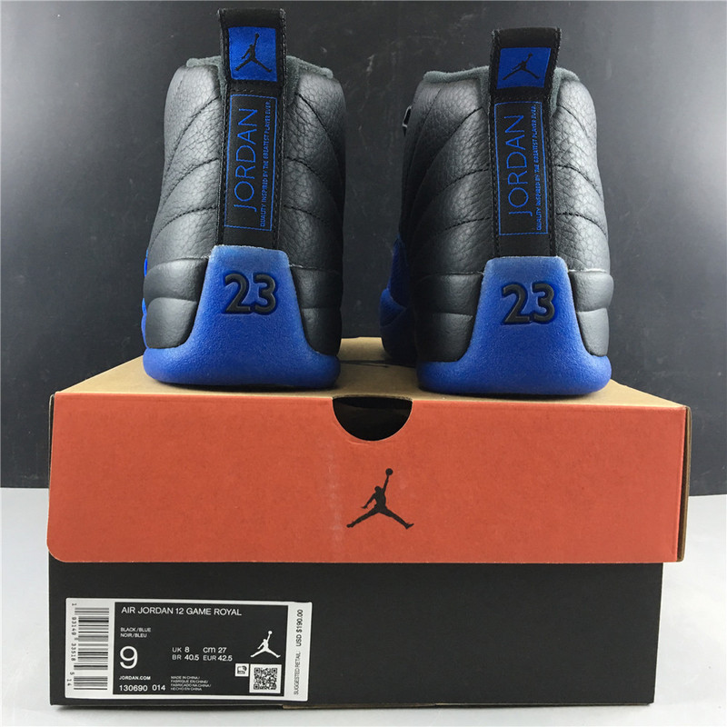 AIR JORDAN 12 BLACK GAME ROYAL 130690-014