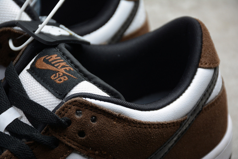 NIKE DUNK LOW WHITE BLACK TRAIL END BROWN 304292-102