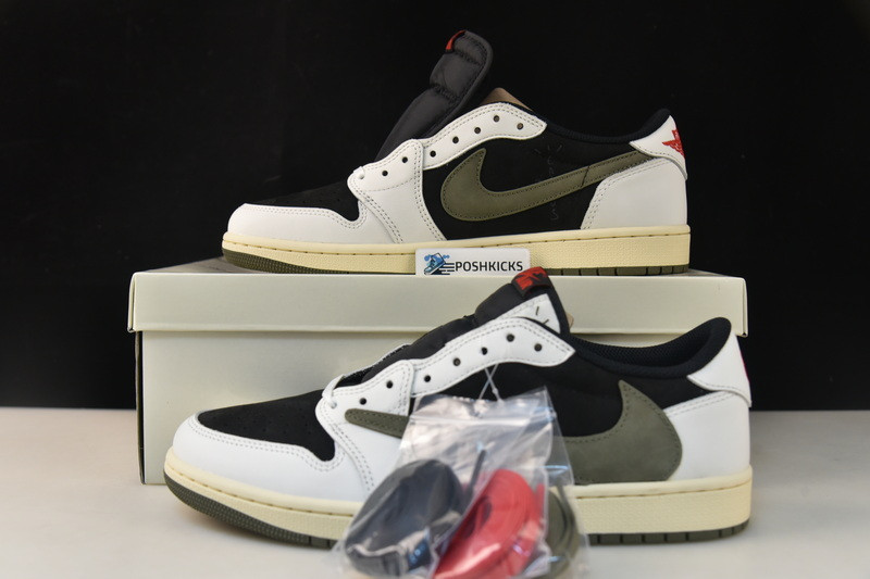 Travis Scott Air Jordan 1 Low OG Olive WMNS DZ4137-106