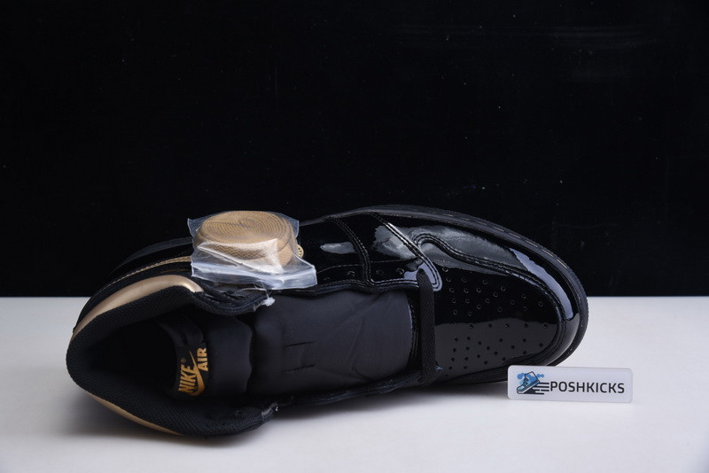 AIR JORDAN 1 HIGH OG PATENT ‘BLACK GOLD’ 555088-032