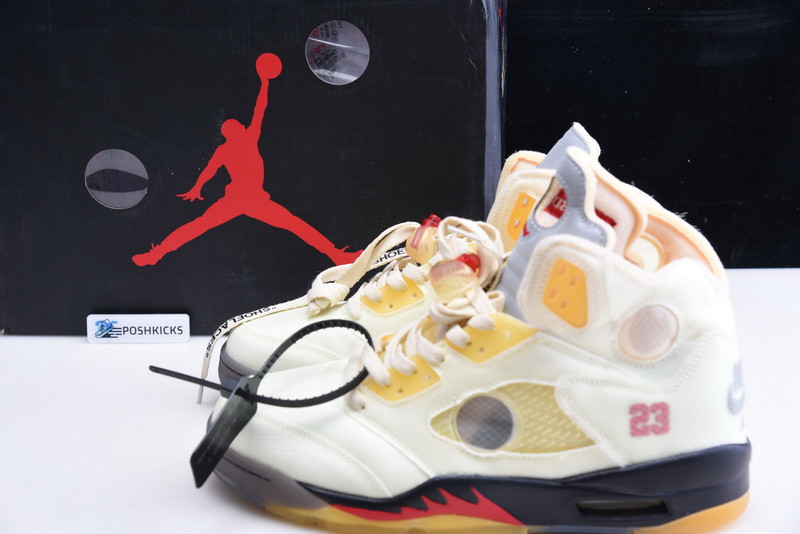 OW AIR JORDAN 5 SAIL FIRE RED DH8565-100