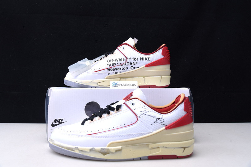 OW x Air Jordan 2 Low Red DJ4375-106