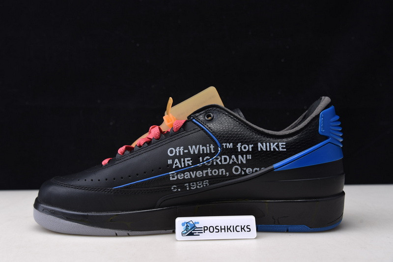 OW x Air Jordan 2 Low “Black Royal” DJ4375-004