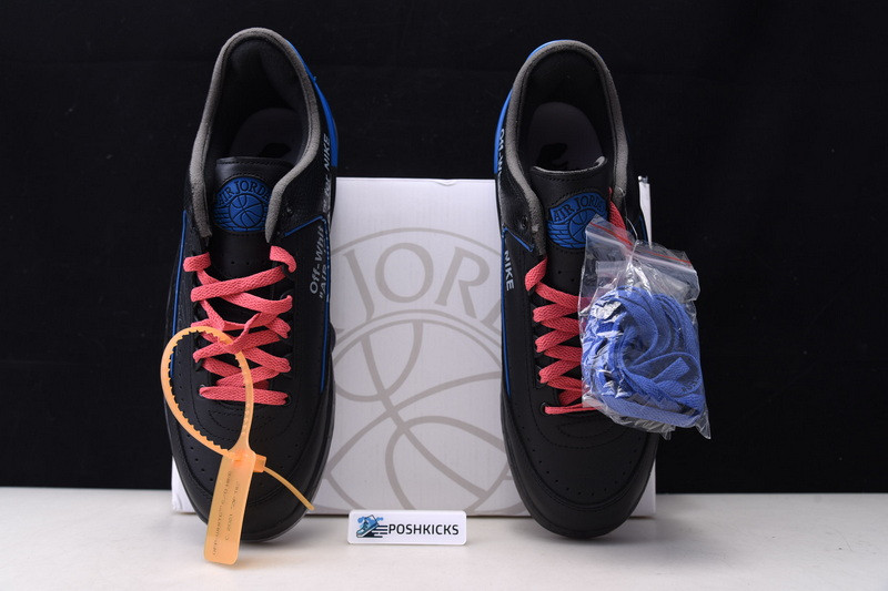 OW x Air Jordan 2 Low “Black Royal” DJ4375-004