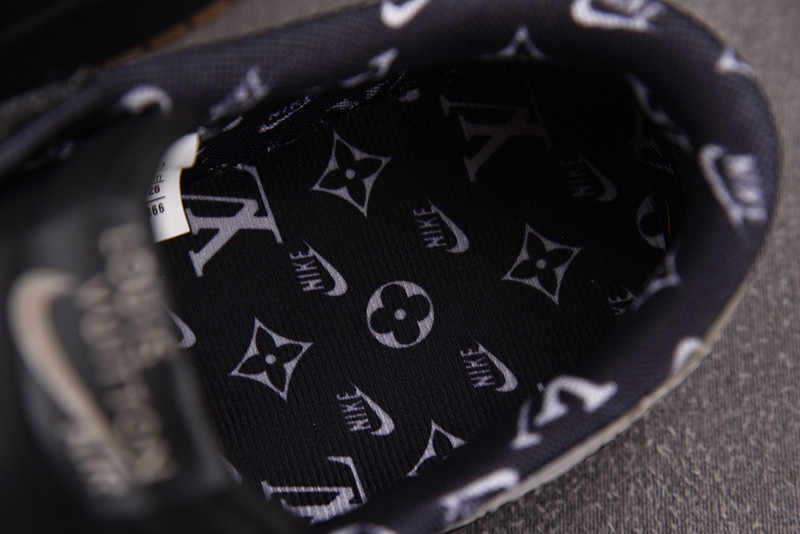 LV x Air Jordan 1 x TS Checked Black Trainers DZ2505-001