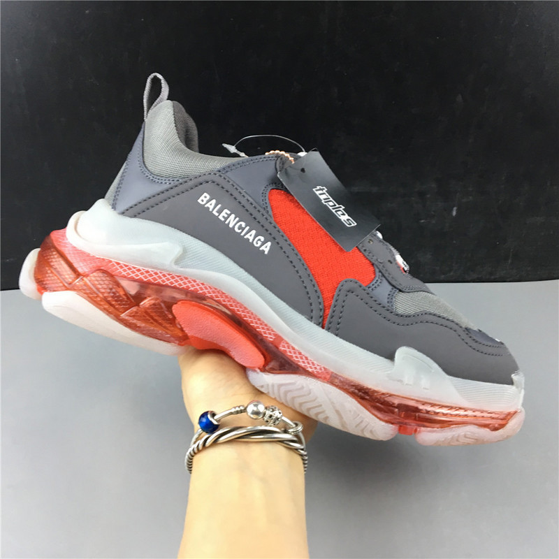 Ba*len*cia*ga triple s trainers clear sole grey red 541624 w0901 2262