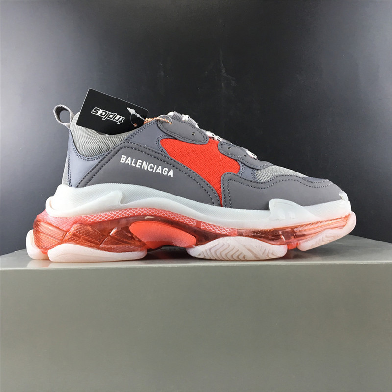 Ba*len*cia*ga triple s trainers clear sole grey red 541624 w0901 2262