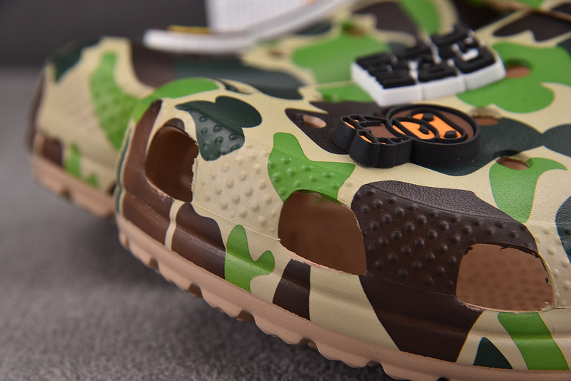 Cr*0*s classic clog a bathing ape abc camo green