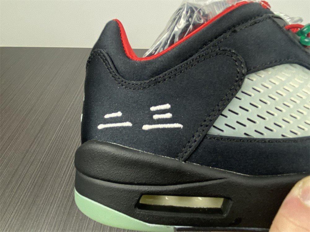 Air Jordan 5 Low Black Green Red DM4640-036