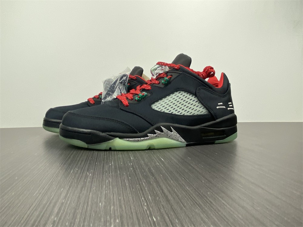Air Jordan 5 Low Black Green Red DM4640-036
