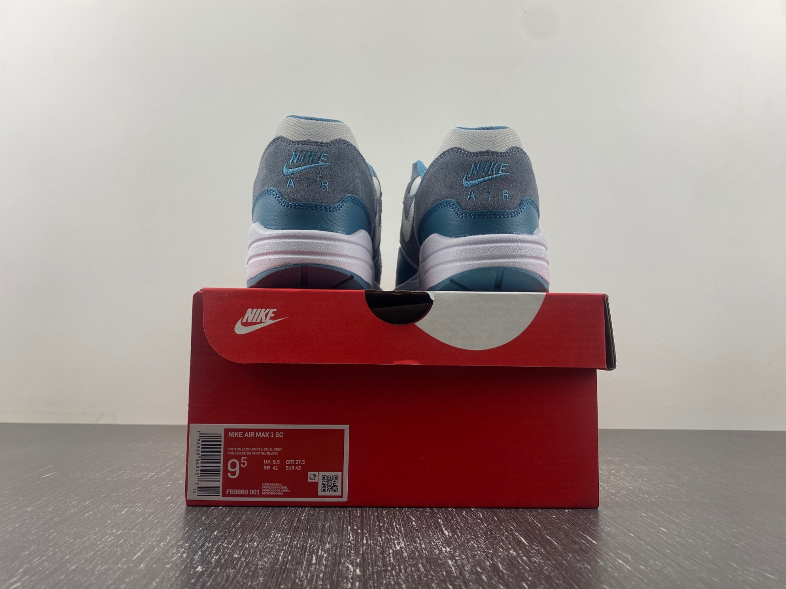 Air Max 1 Noise Aqua and Cool Grey FB9660-001
