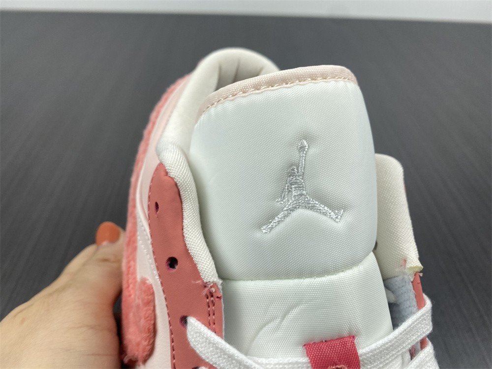 Air Jordan 1 Low White Pink Grey Shoes DM5443-666