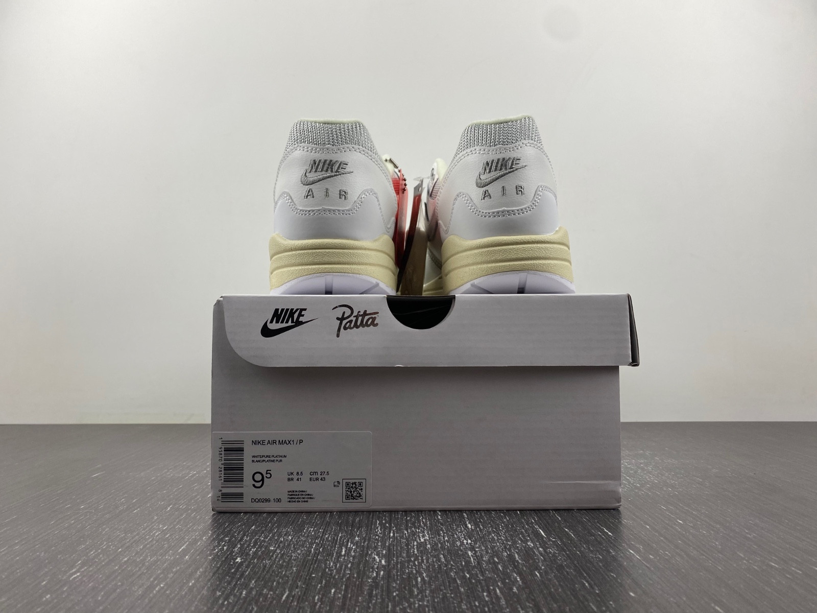 Patta Nike Air Max 1 White Silver DQ0299-100