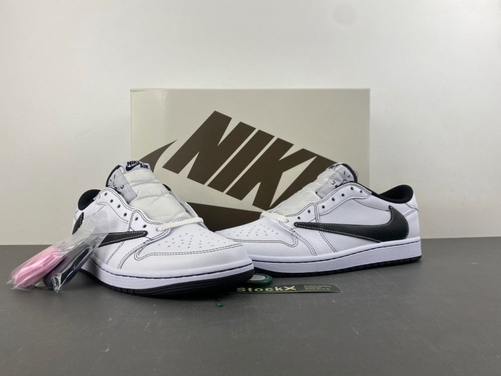 Travis Scott x AJ 1 Low Black White Phantom XZ6868 002