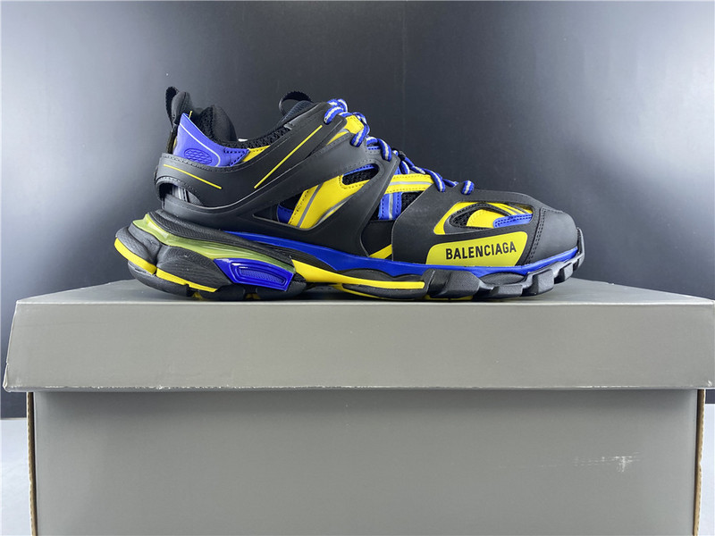 Ba*len*cia*ga tess s. gomma trek low top sneakers (black blue and yellow) 542023 w1gb1 1121